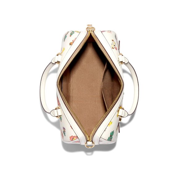 NWT $350 Original COACH Rowan Satchel Spaced Floral Field Print Off White CA229 - Picture 3 of 14